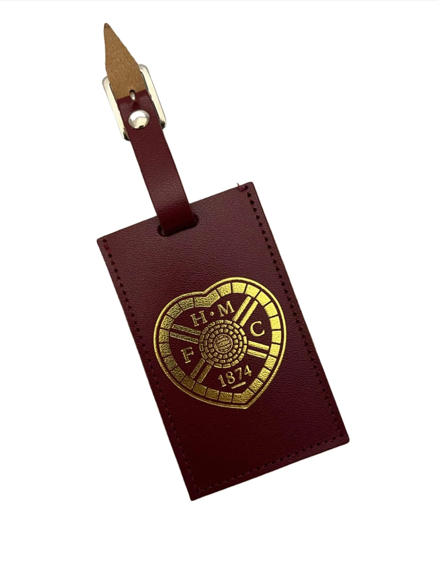 Crested Leather Luggage Tag