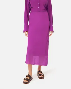 Crinkle Bias Maxi Skirt | Purple Orchid