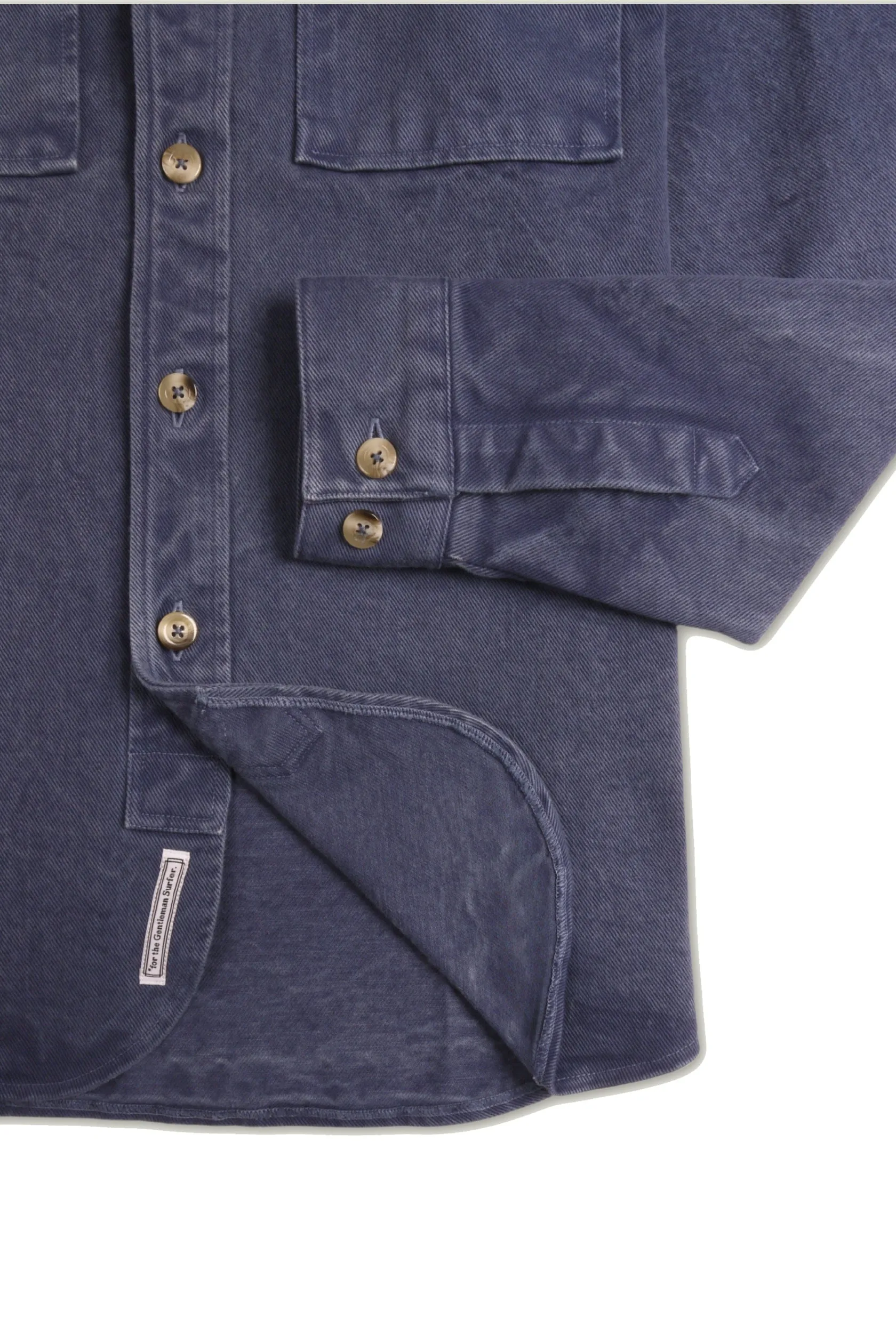 Cuisse de Grenouille Slate Blue Twill Paris Over Shirt