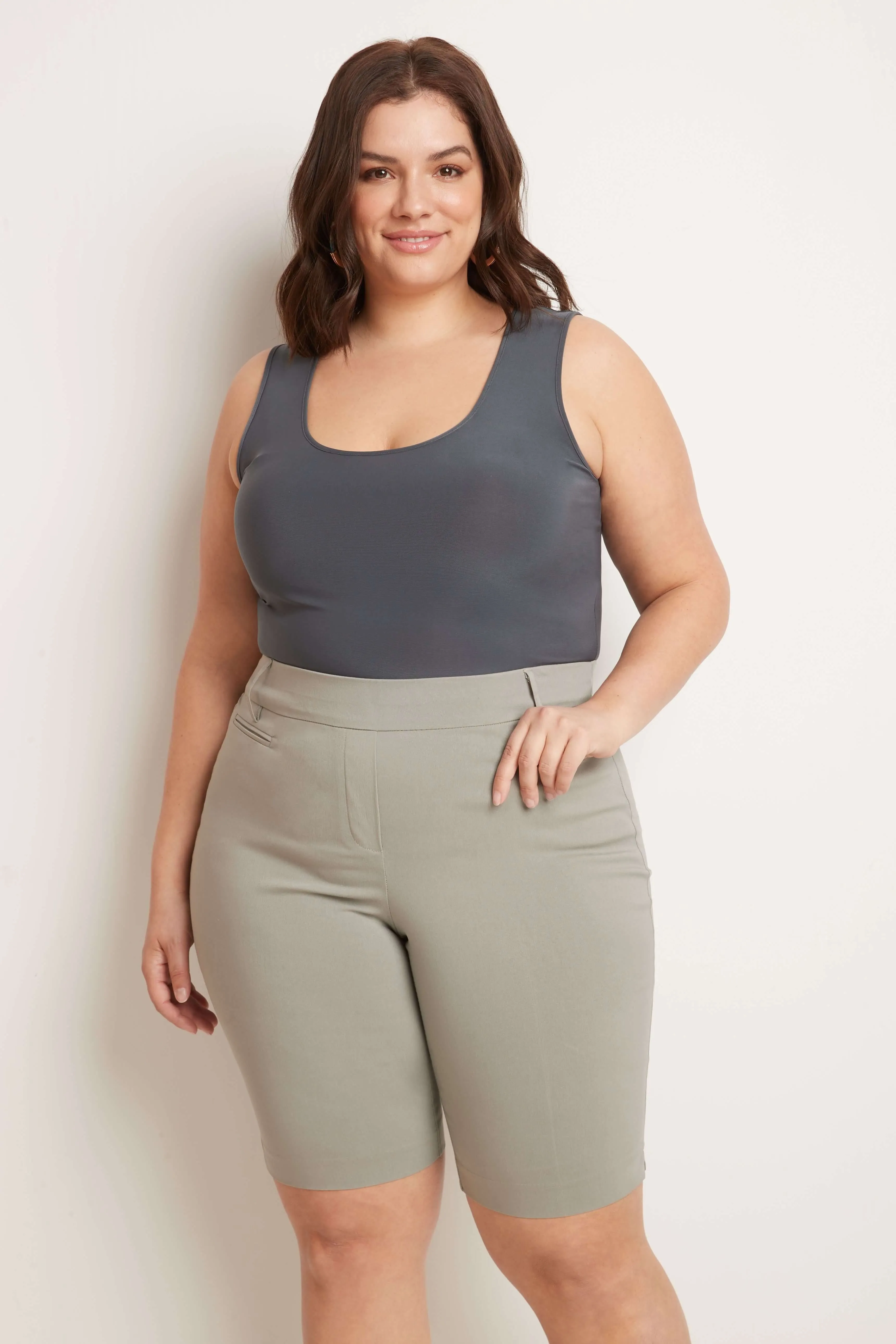 Curvy Pull-on 12” City Shorts with Tummy Control