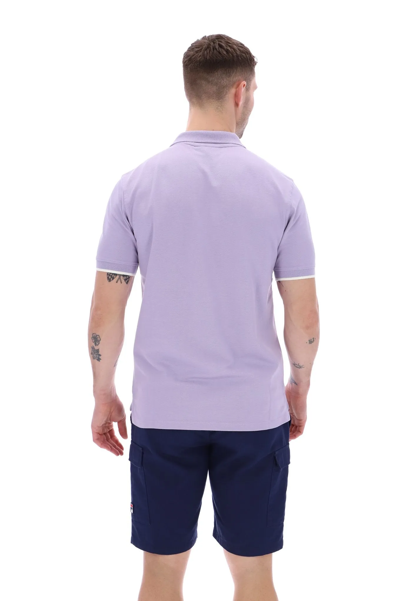 Custom Two Button Tipped Rib Basic Polo