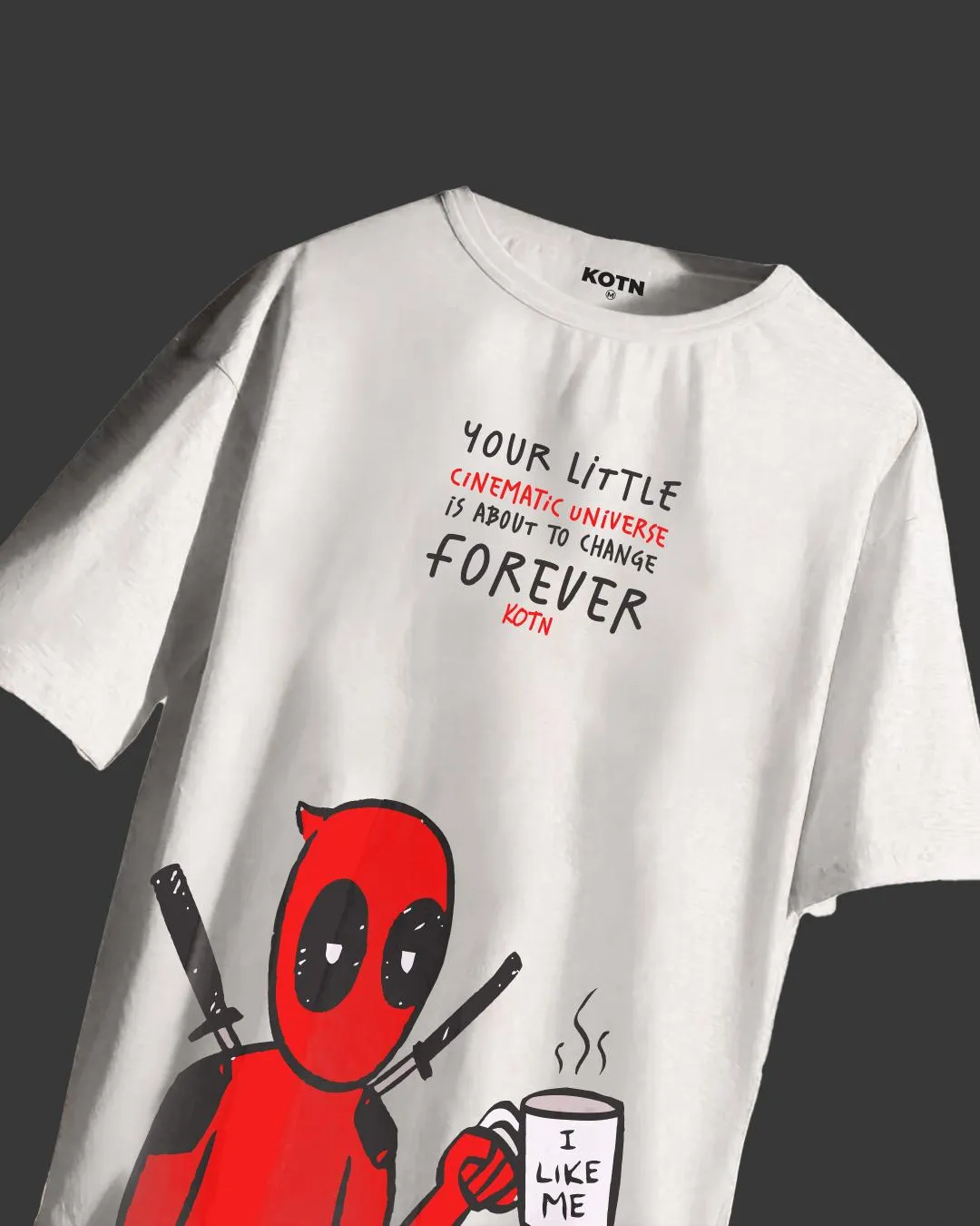 DEADPOOL CINEMATIC UNIVERSE OVERSIZED T-SHIRT