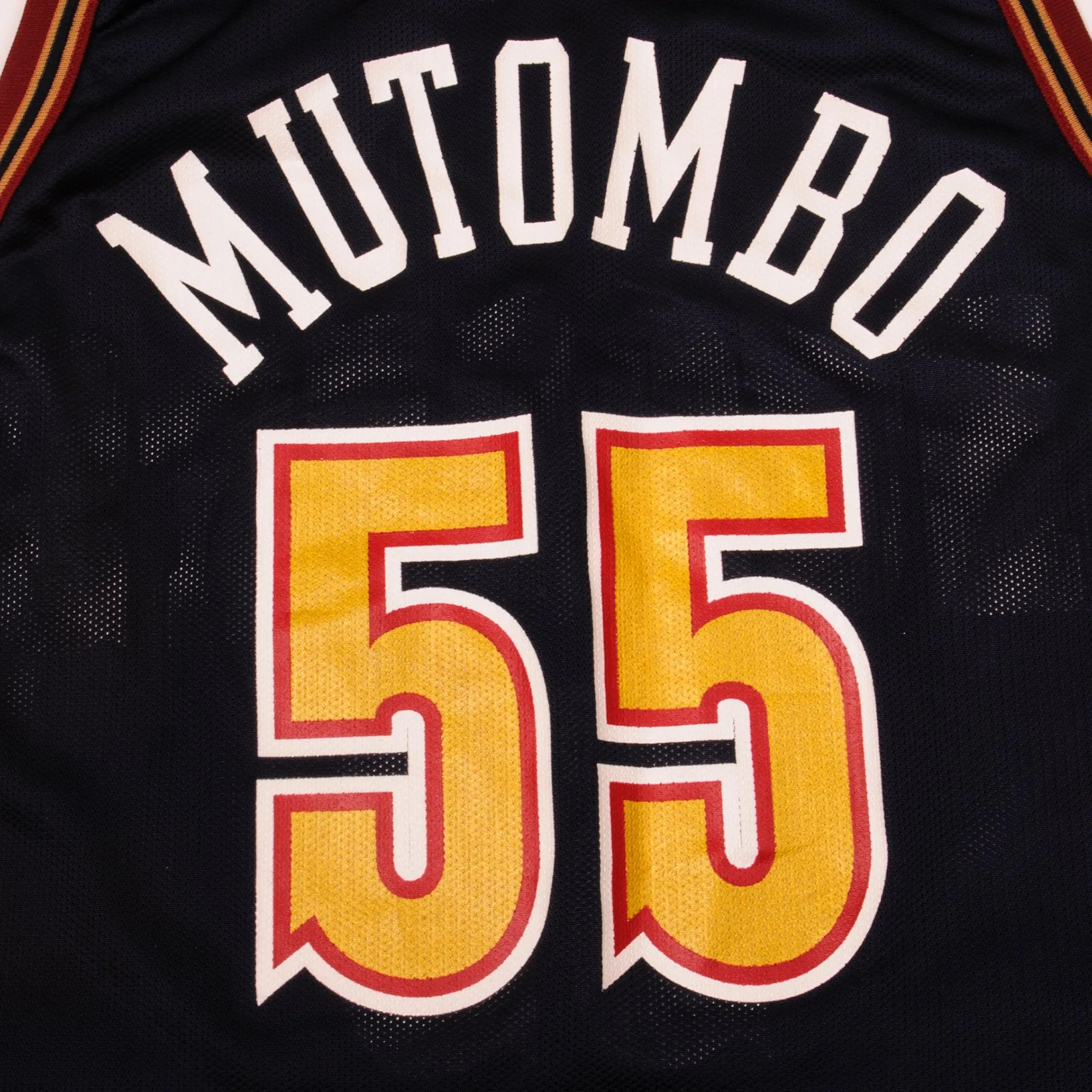 DEADSTOCK VINTAGE CHAMPION NBA NUGGETS 55 MUTOMBO 90s SIZE 2XL MADE IN USA