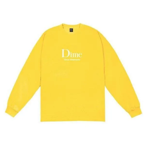 Dime Sous-Vetements Long Sleeve Tee Yellow