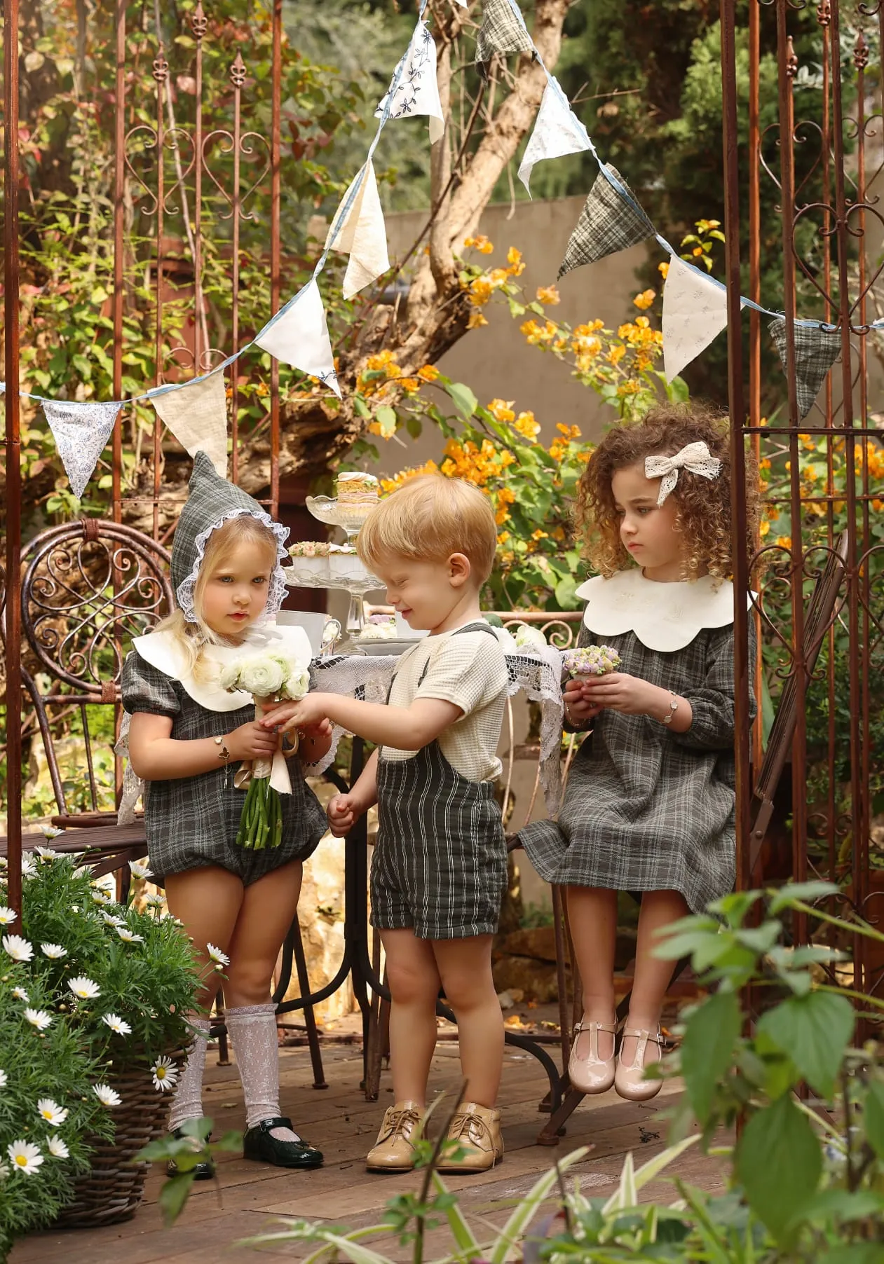 Dinky Baby Green Suspenders