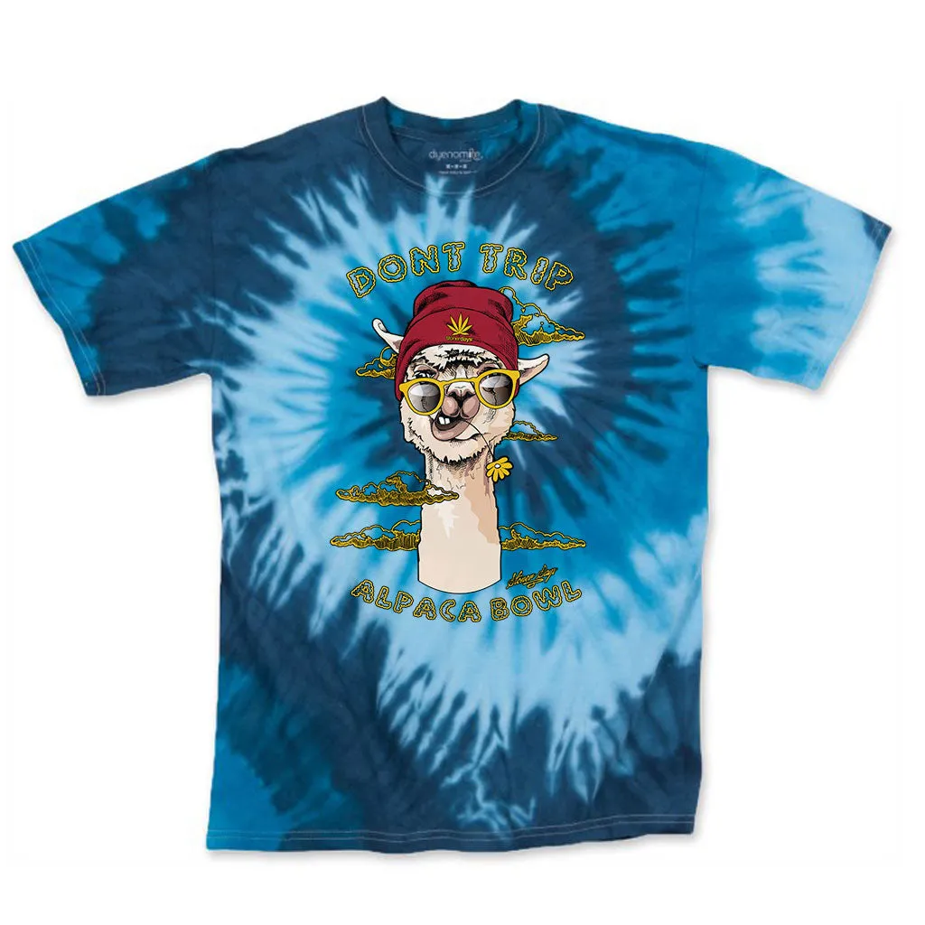 Don't Trip Alpaca Bowl Blue Tie dye