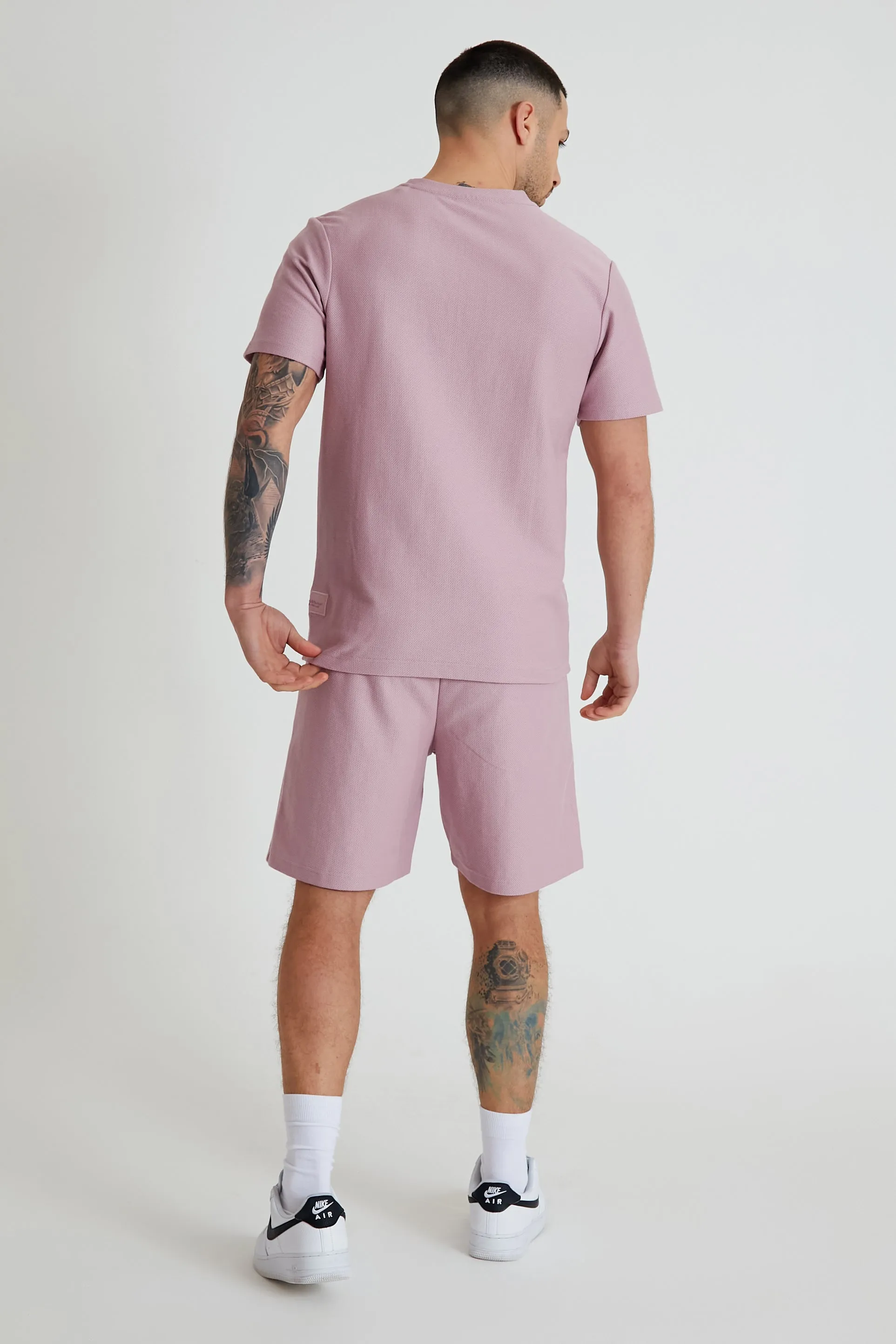 Edwin textured crew neck Mauve haze