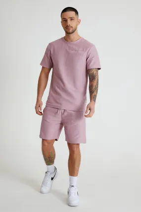 Edwin textured crew neck Mauve haze