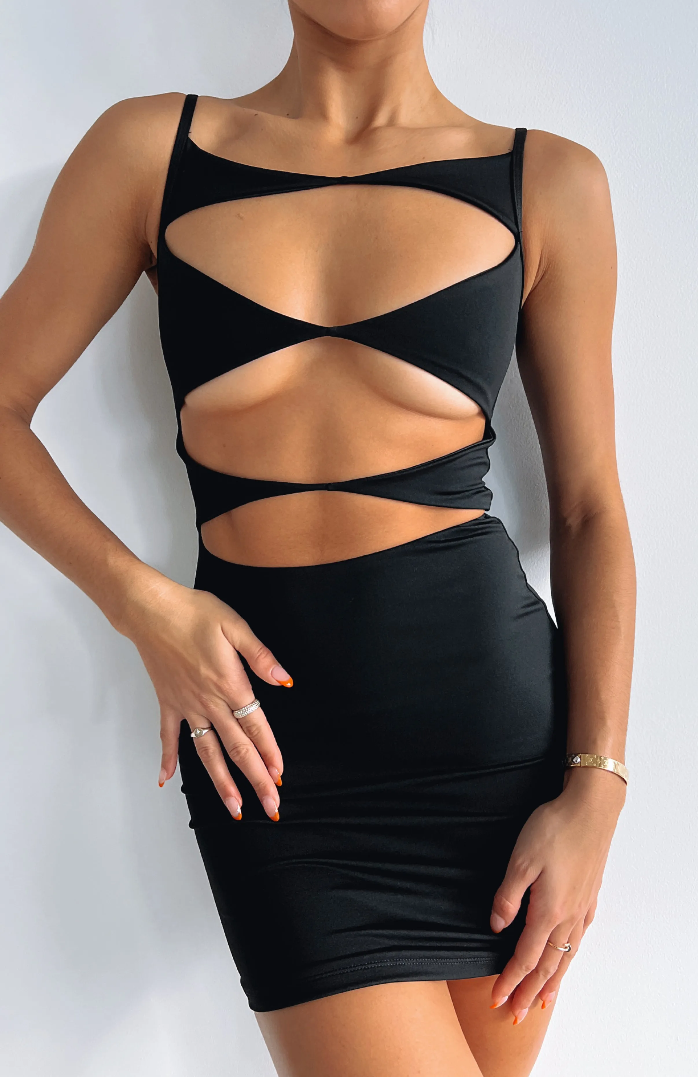 Eyes On Me Mini Dress Black