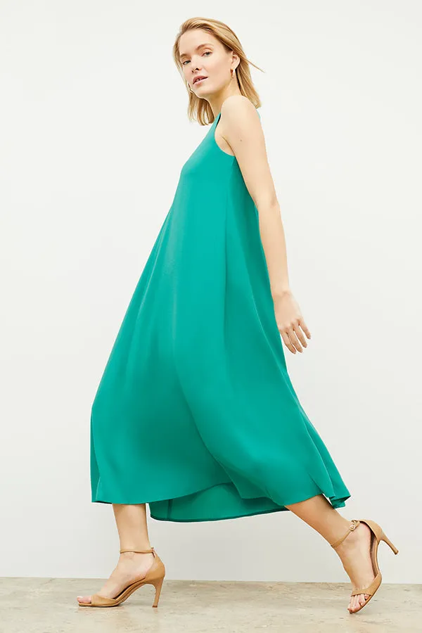 Fatima Dress - Eco Medium Crepe :: Tropical Green