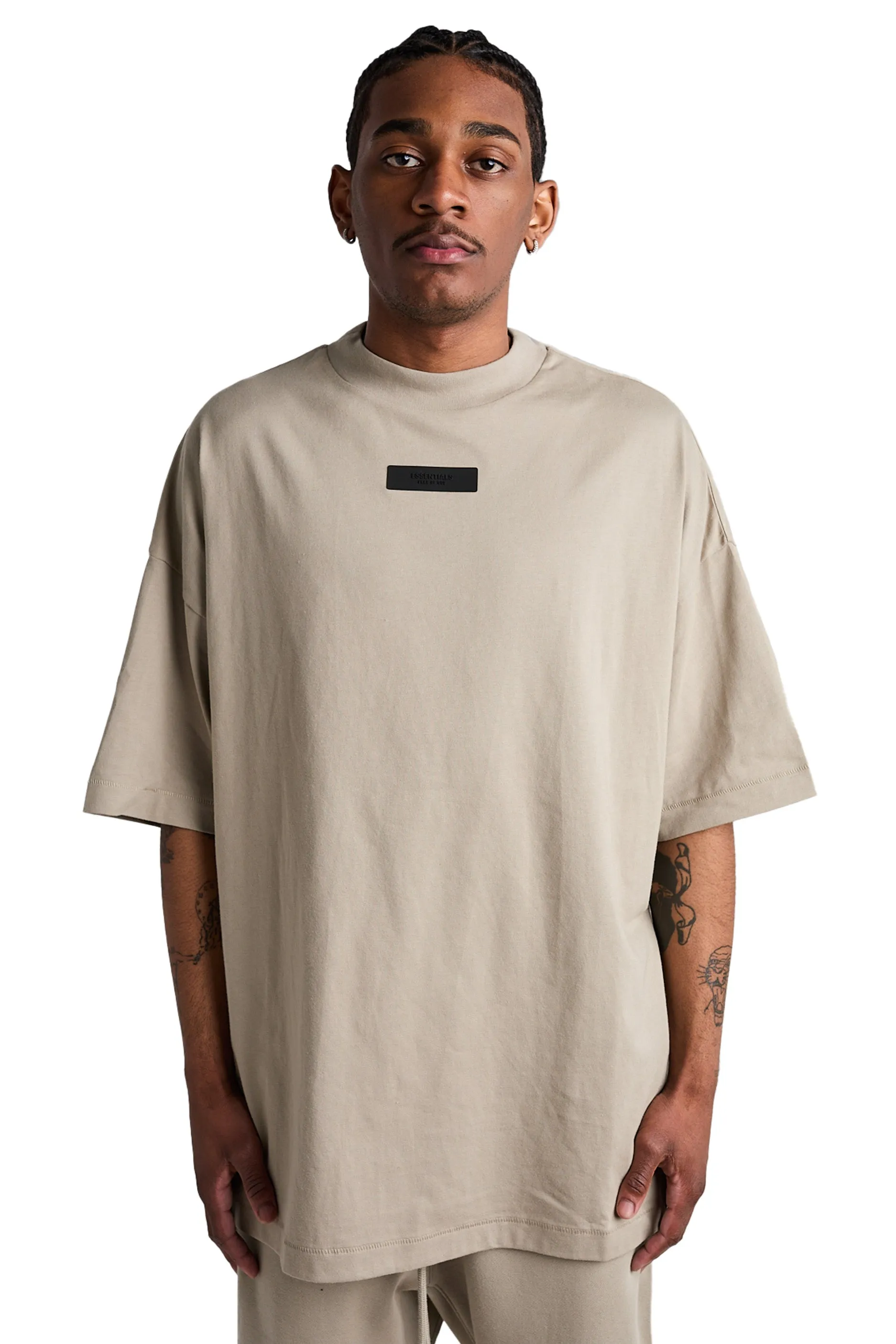 Fear of God Essentials Crewneck Tee 'Dark Heather Oatmeal'