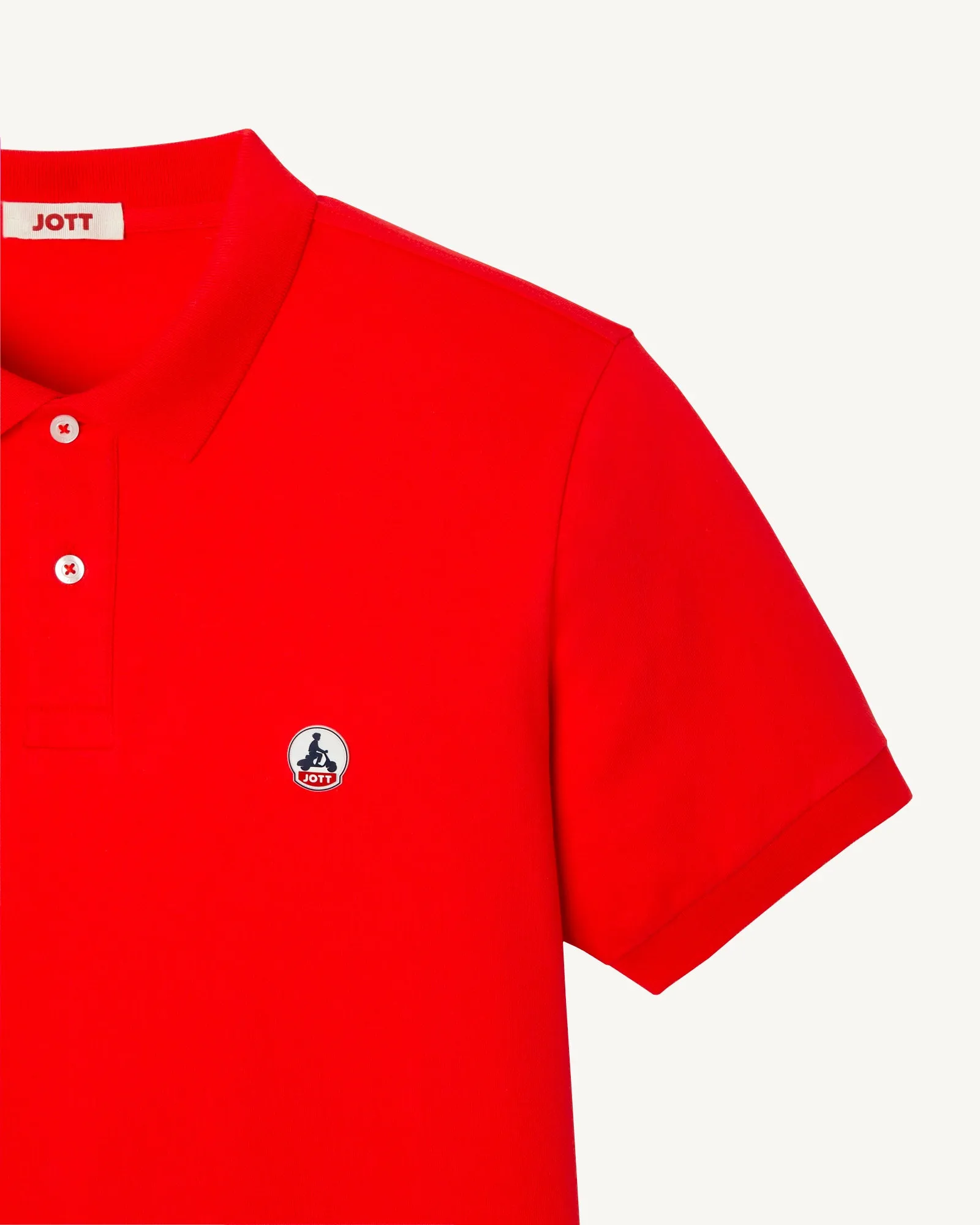 Fire red Marbella organic cotton polo shirt