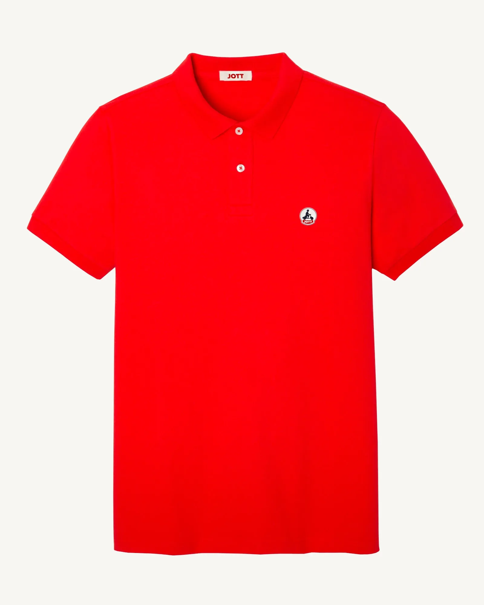 Fire red Marbella organic cotton polo shirt