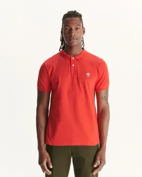 Fire red Marbella organic cotton polo shirt