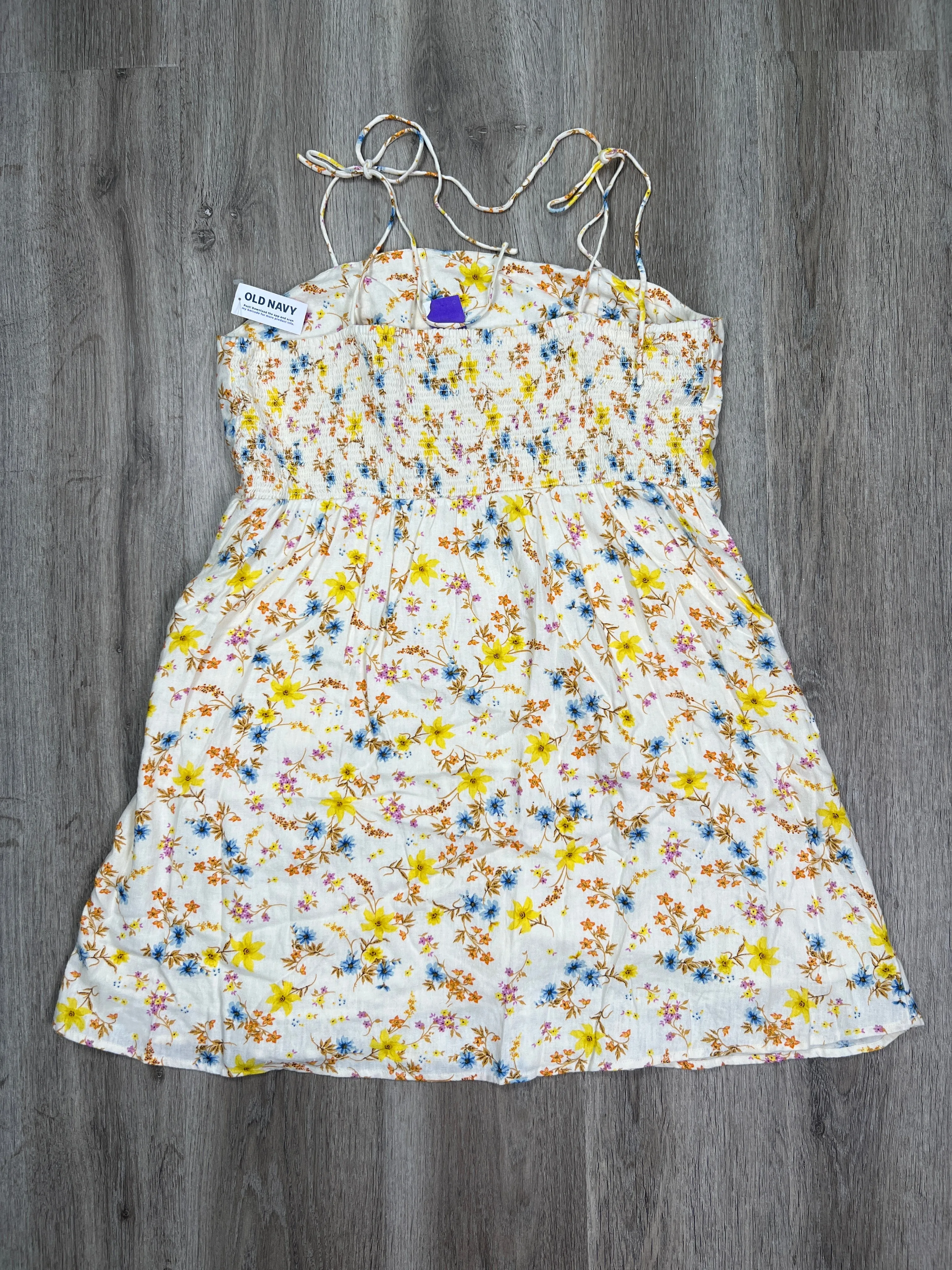 Floral Print Dress Casual Short Old Navy, Size Xl