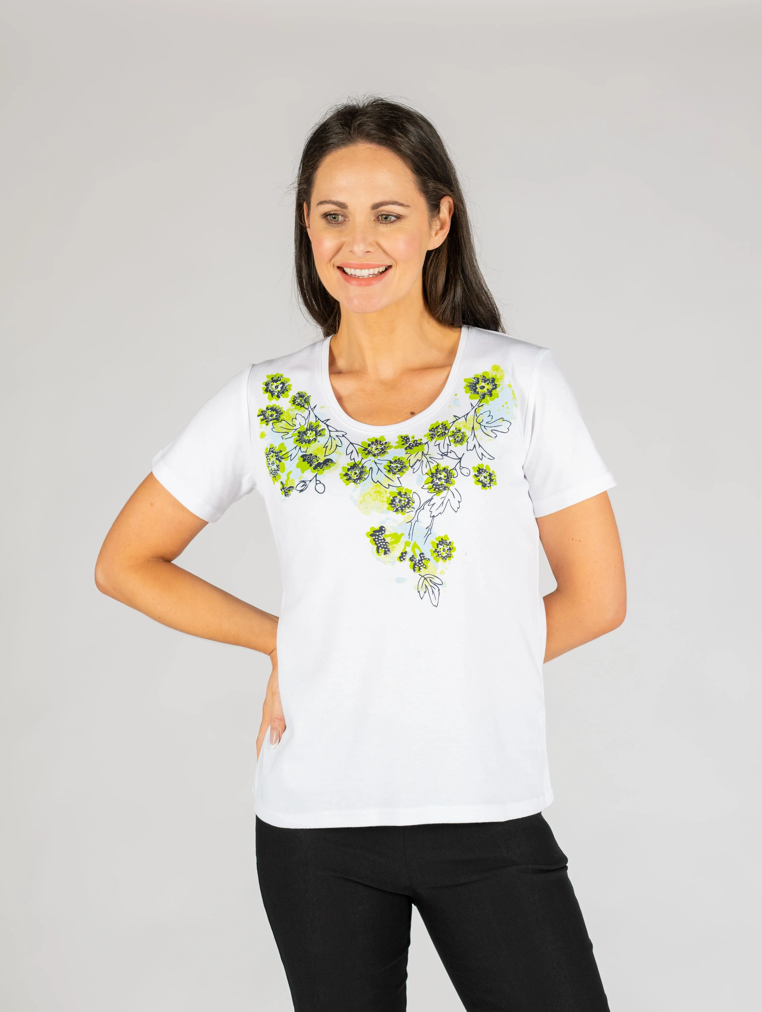 Flower print t-shirt