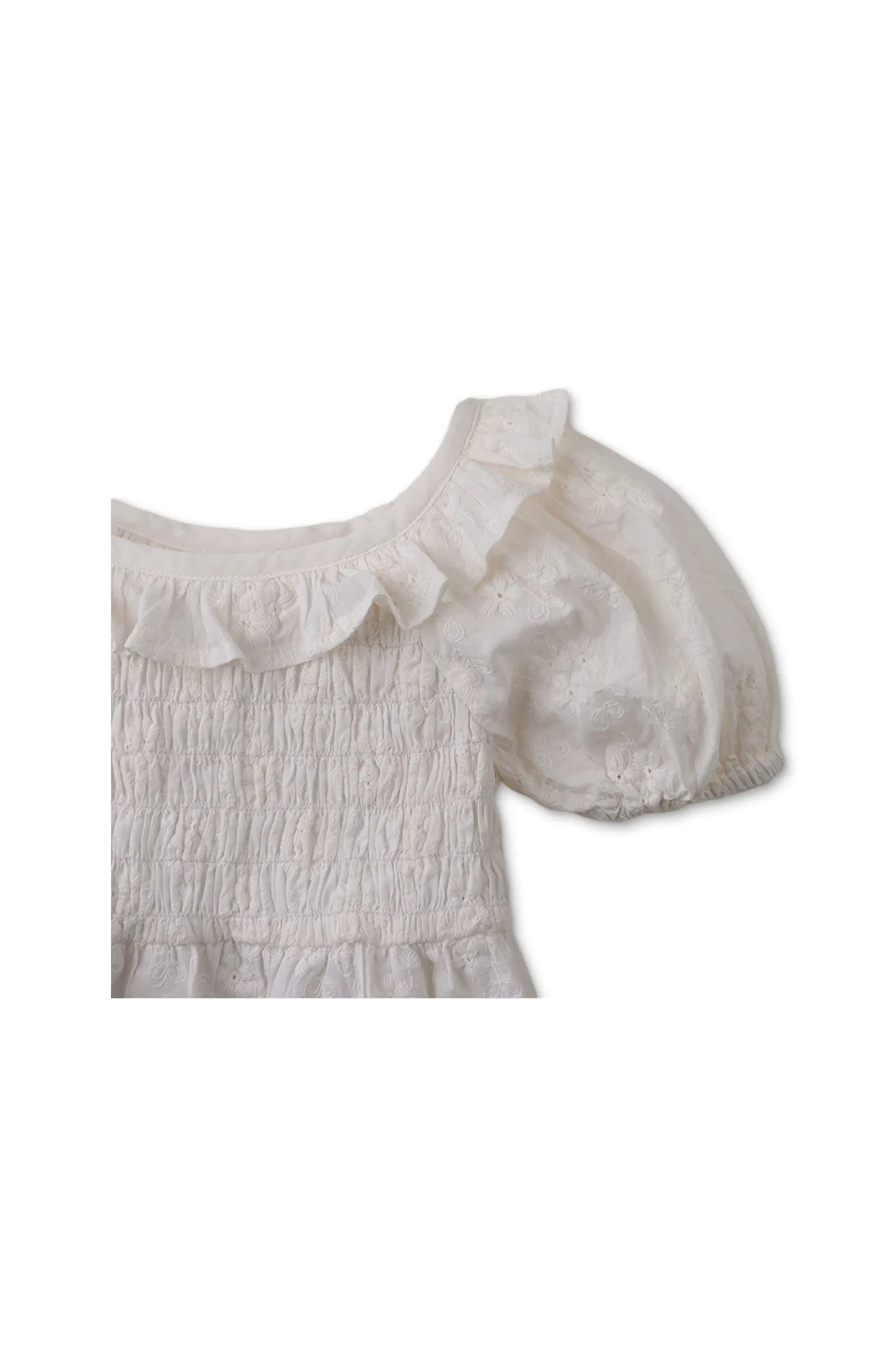 Gingersnaps Cotton Eyelet Smocked Blouse