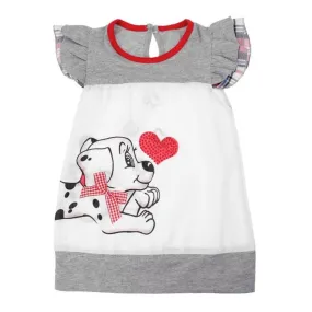 Girls Puppy Print Dress - ONLY 2 LEFT !!!