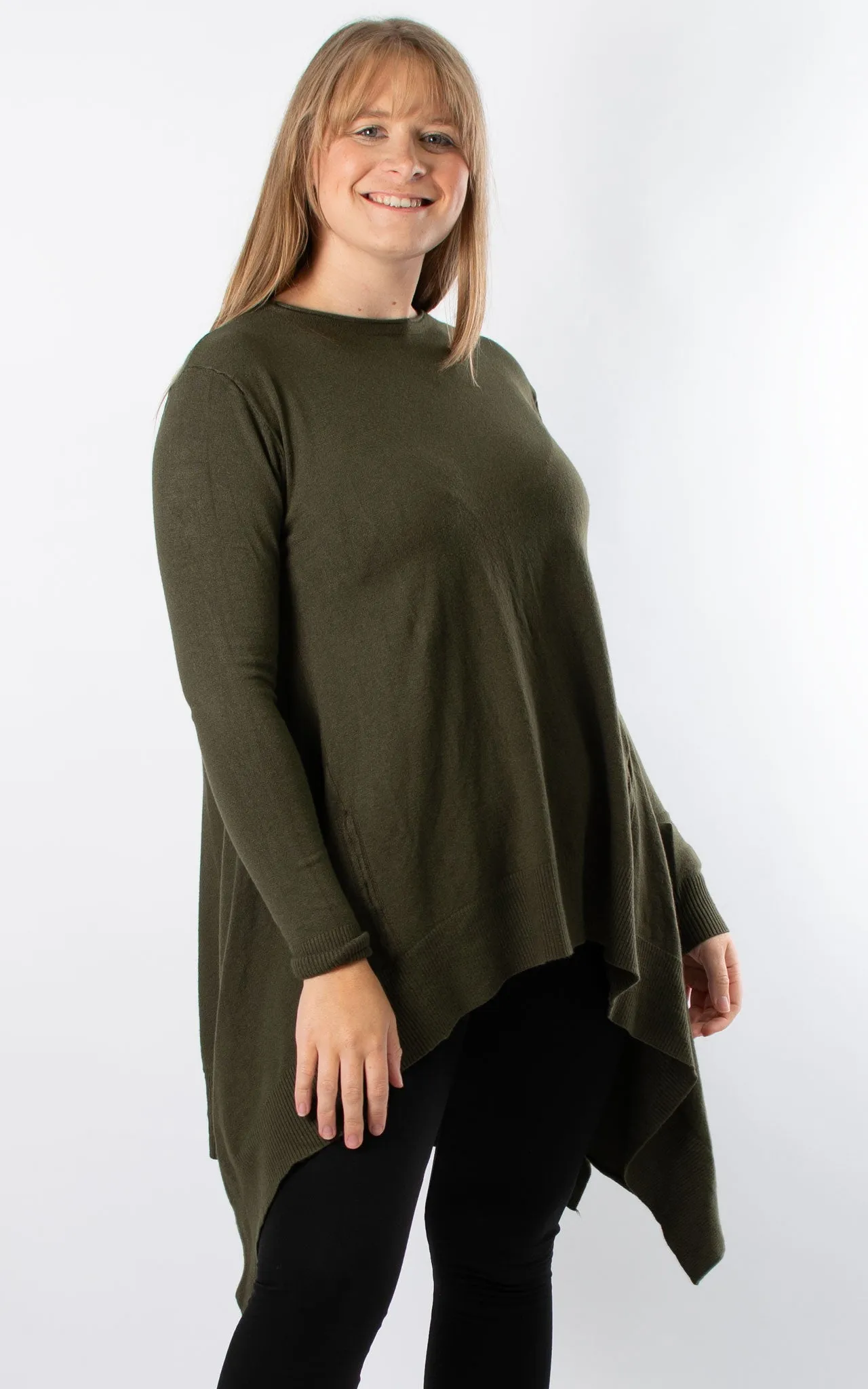 Hanky Hem Top | Khaki