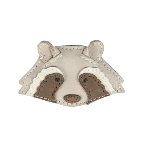 Josy Special Hairclip | Raccoon | Ivory Classic Leather