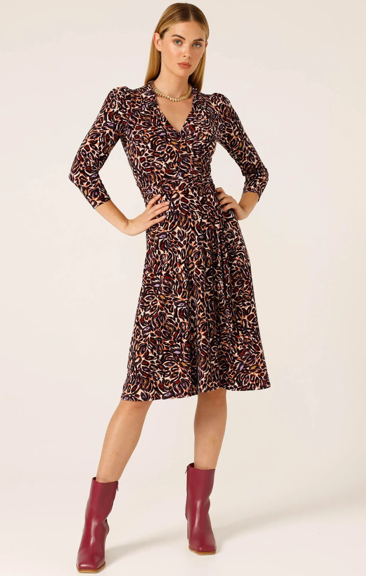 Lambert Wrap Dress - Mulberry