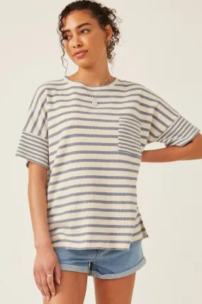 Lennon Stripe Top in Blue