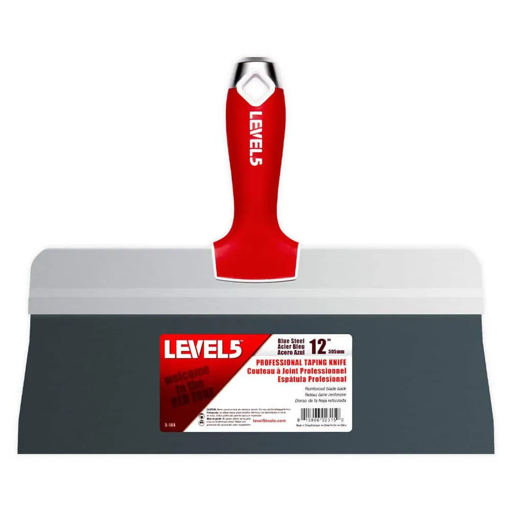 Level 5 Blue Steel Big Back Taping Knife - Soft Grip Handle