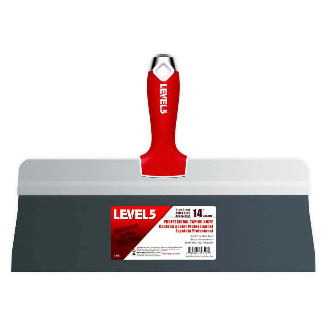 Level 5 Blue Steel Big Back Taping Knife - Soft Grip Handle