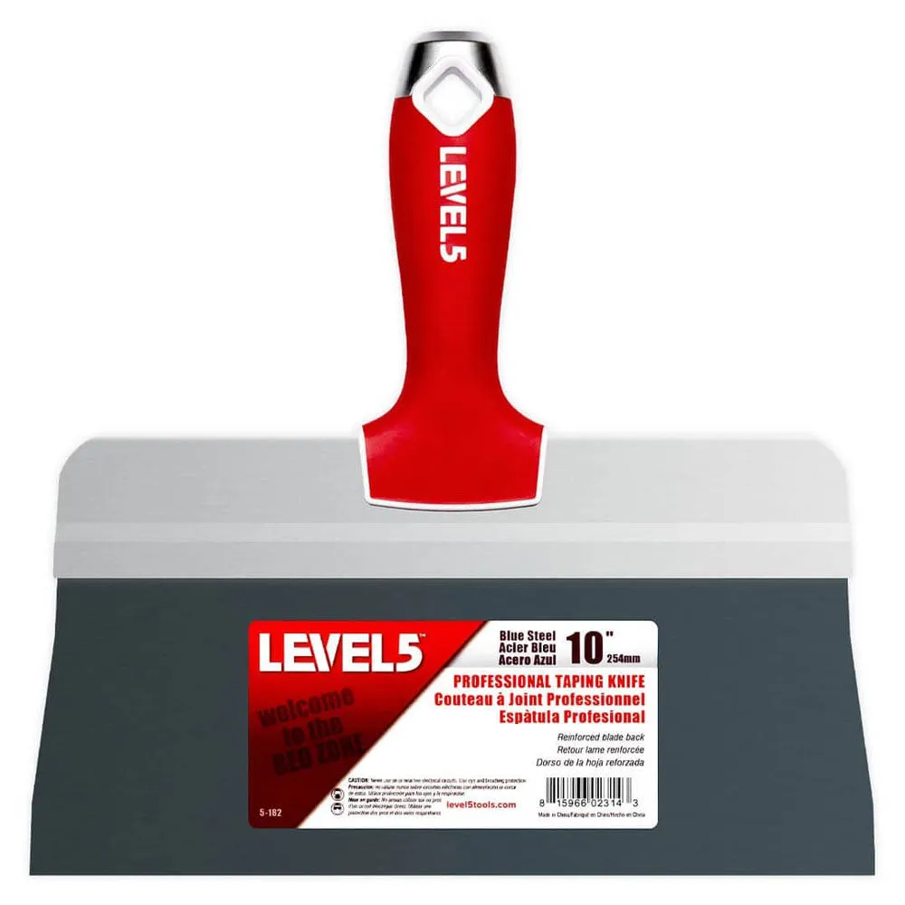 Level 5 Blue Steel Big Back Taping Knife - Soft Grip Handle