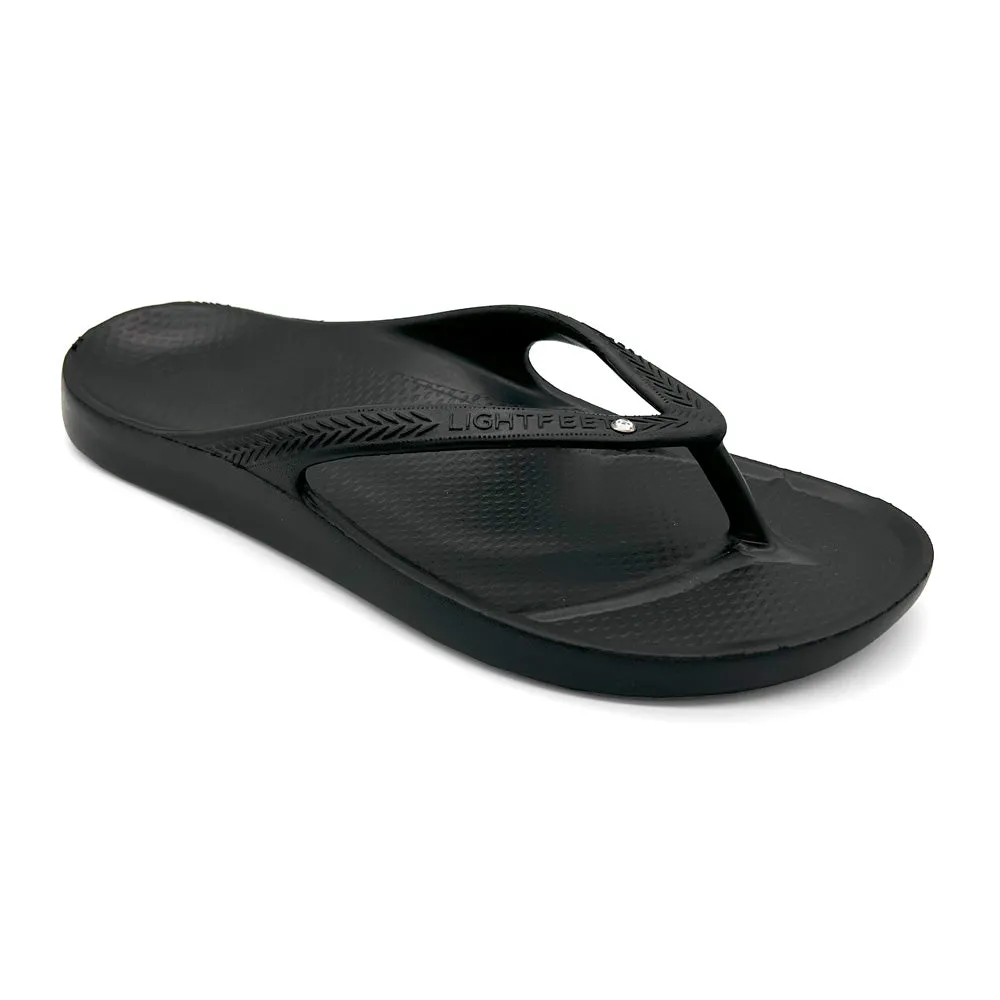 Lightfeet Revive Arch Support Diamante Thong Black