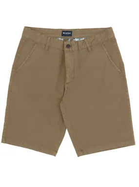 Lucas Camel Cotton Blend Shorts