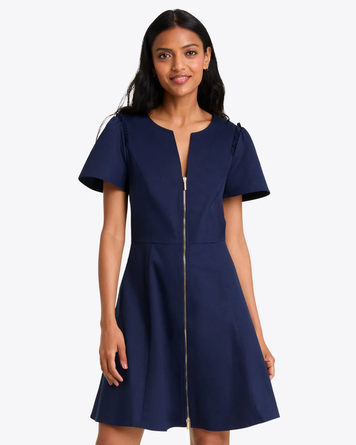 Mae Love Circle Dress in Navy