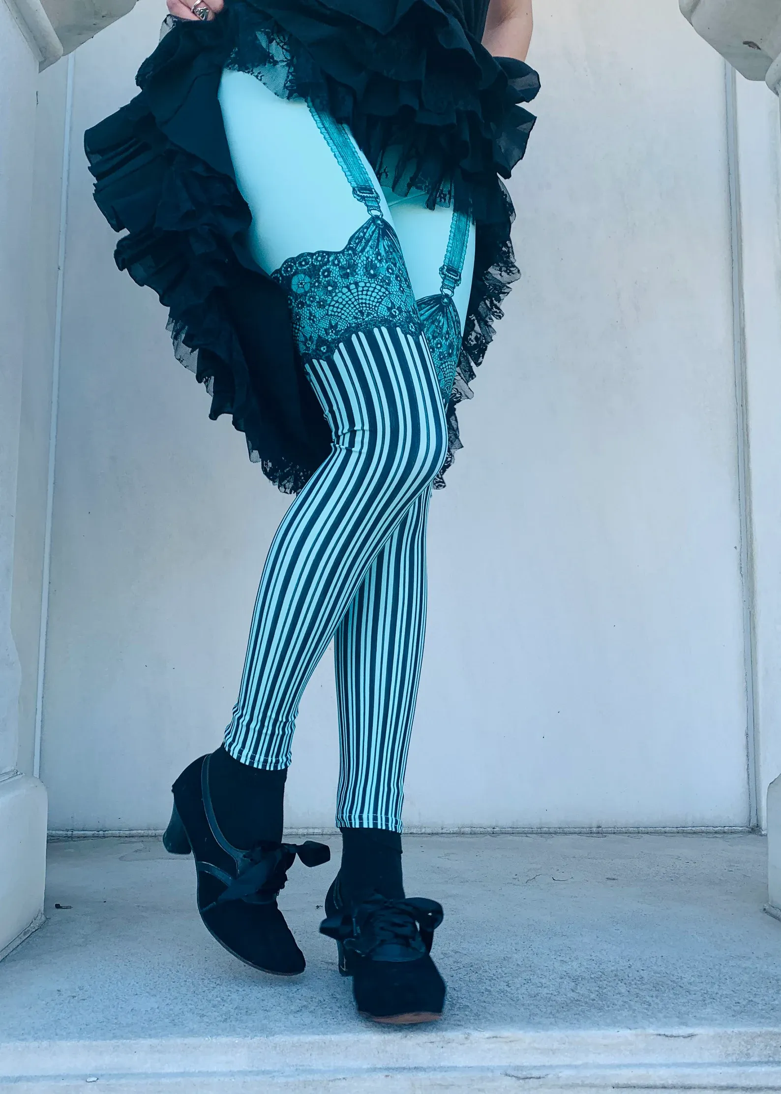 Mint Burlesque Leggings by fox savant