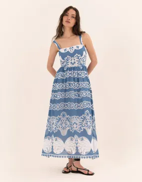 Ninet Lace Midi Dress - Denim