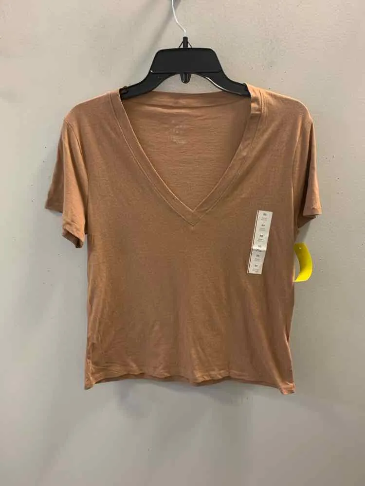 NWT A NEW DAY Tops Size XS MOCHA SHORT SLEEVES TOP