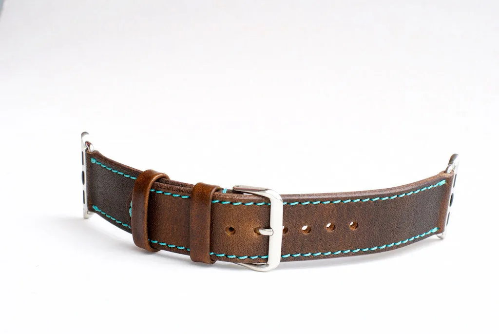 Olpr. leather goods co. Chestnut Apple Watch Band