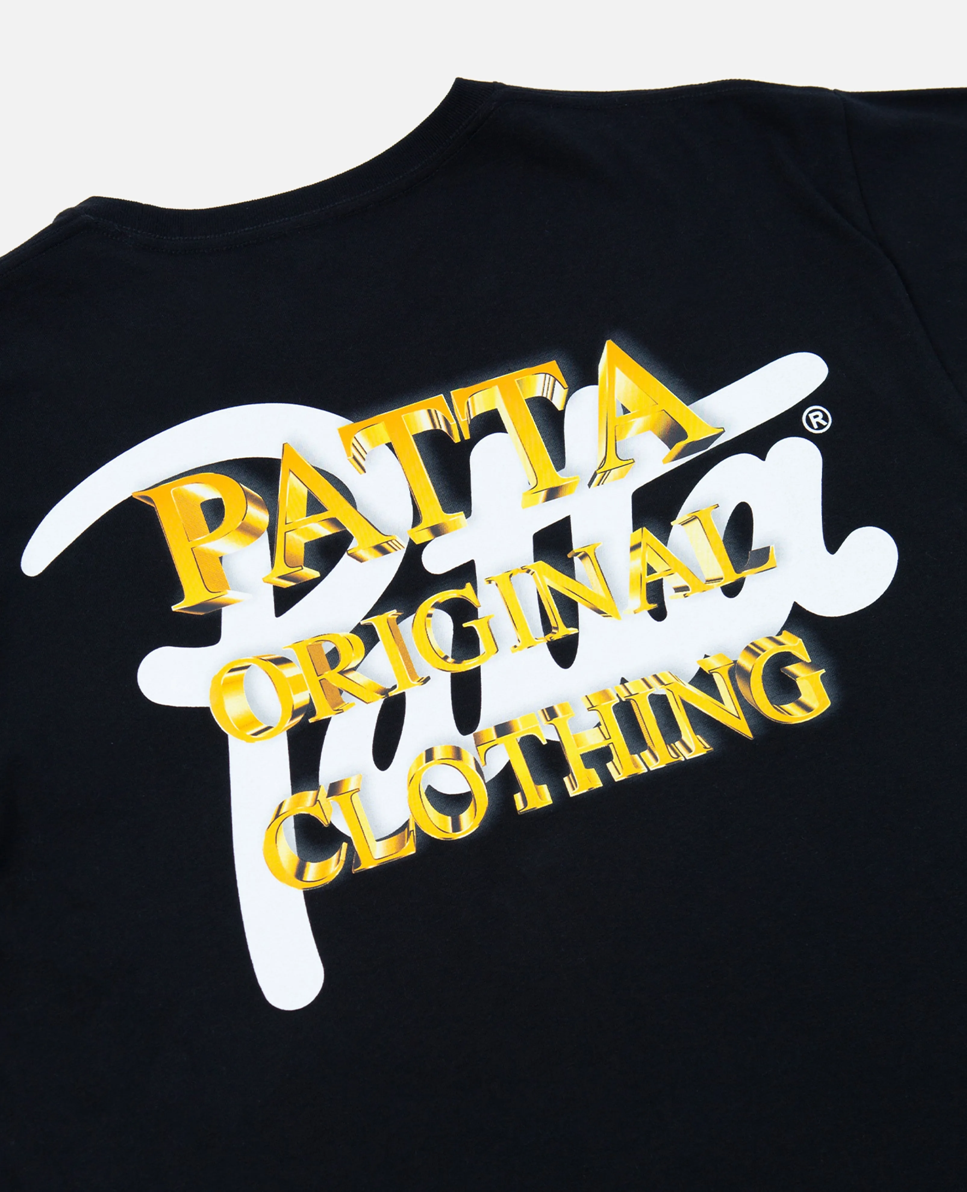 Patta Gold Logo T-Shirt (Black)