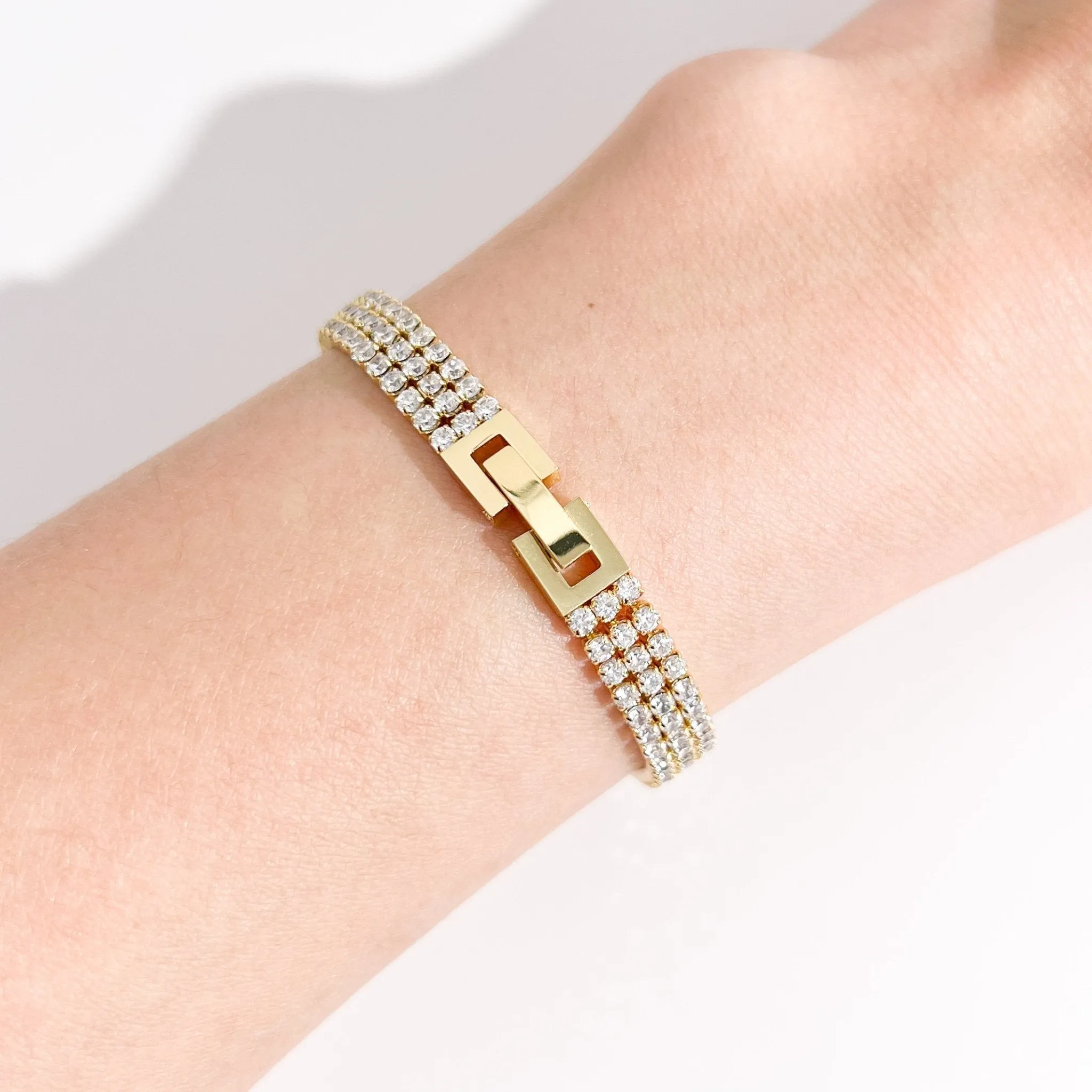 Pave Gems Bracelet in Gold