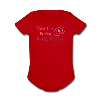 "Think like a Proton" (white) - Baby Short Sleeve One Piece