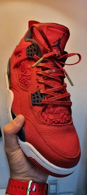 Red Snakeskin Leather Laces