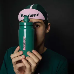 Rouleur Water Bottle Bidon - Green   Pink