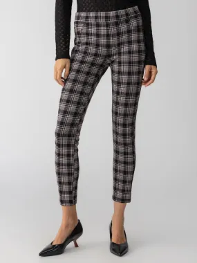 Runway Semi High Rise Legging Almond Plaid