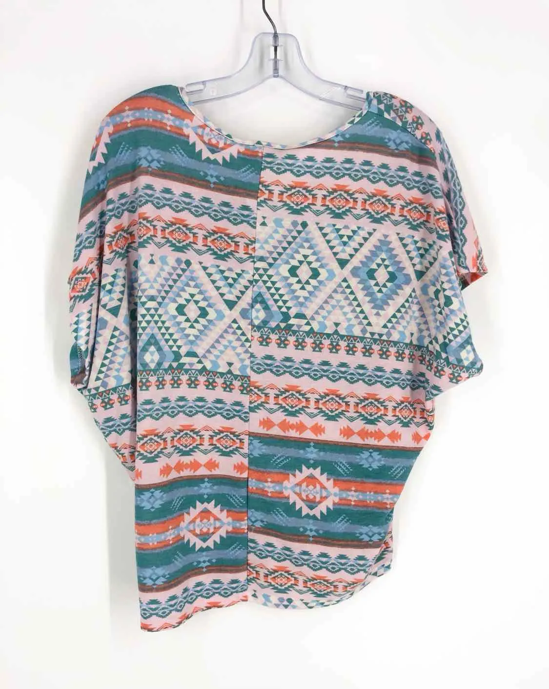 Savanna Jane Size S Blue/Multi Southwestern Tops Top-Short Sleeve