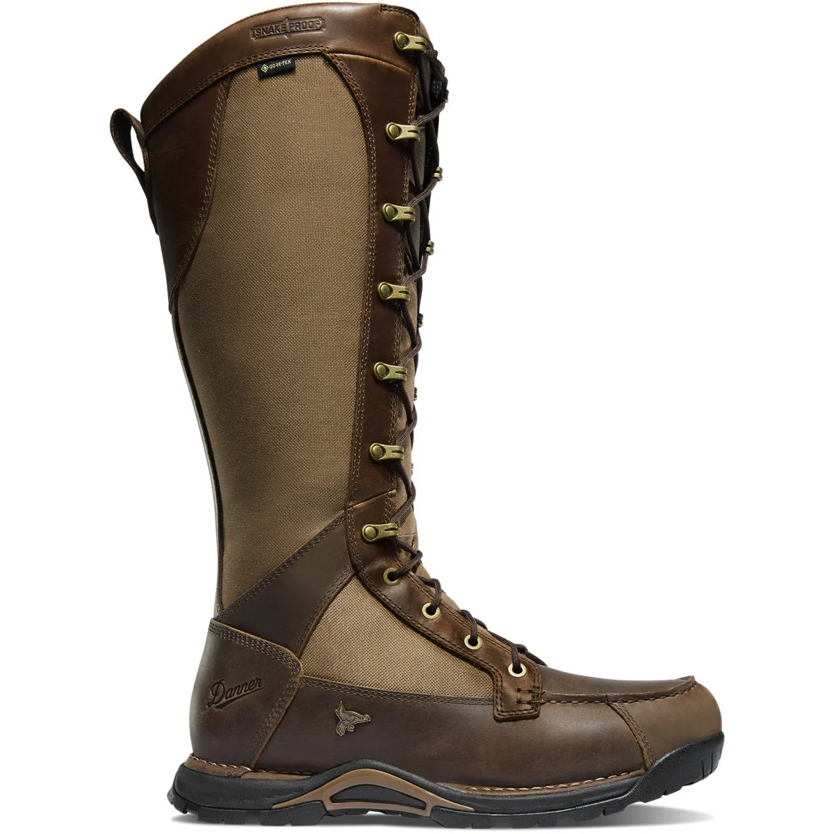 Sharptail Snake Boot Side-Zip 17" Brown