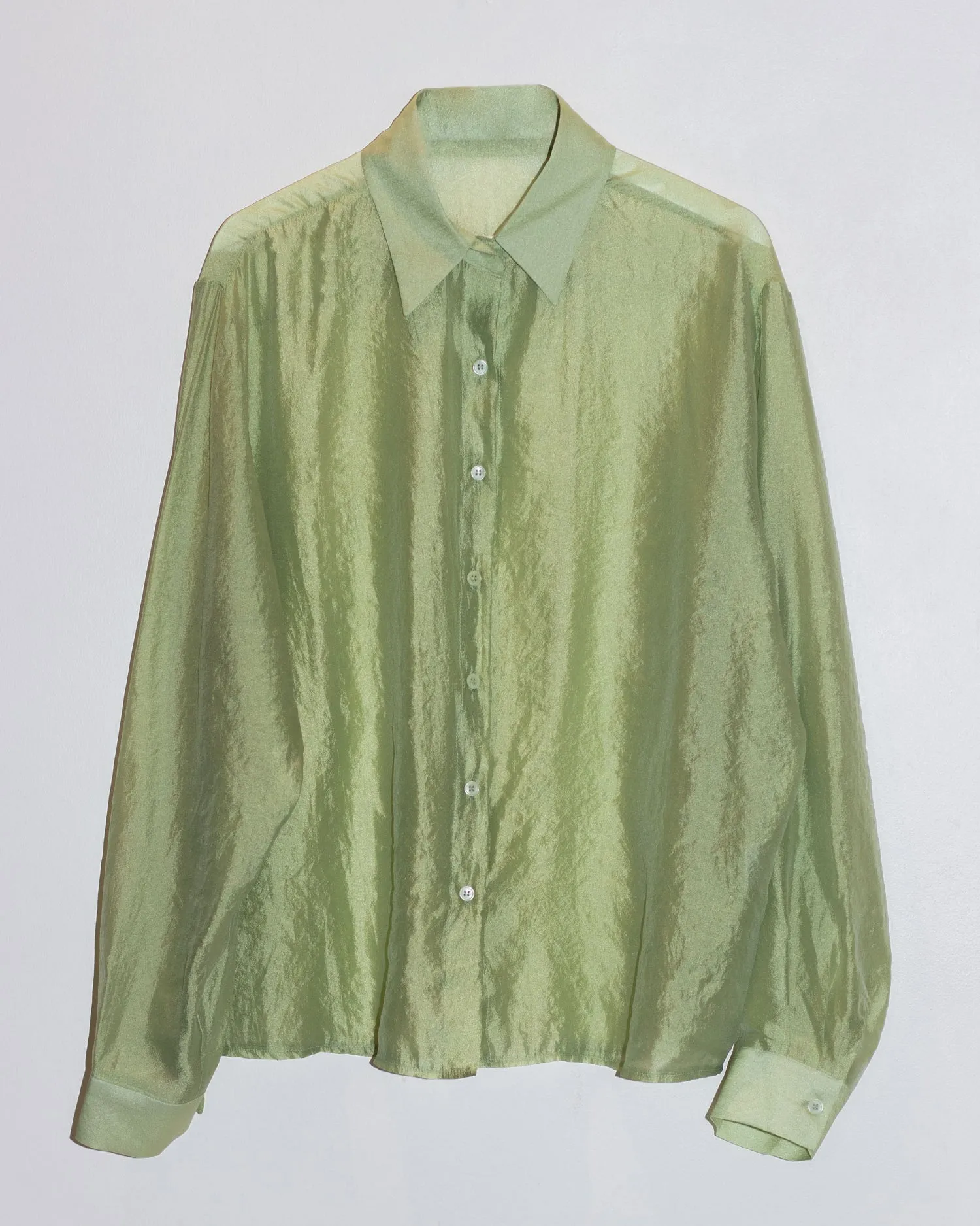 Sheer Green Oversized Top