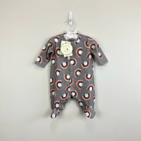 The Bonnie Mob Baby Dreamer Sleepsuit Gray Dove 0-3 Months NWT