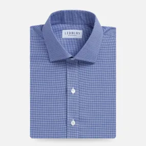 The Deep Blue Kent Micro Gingham Custom Shirt