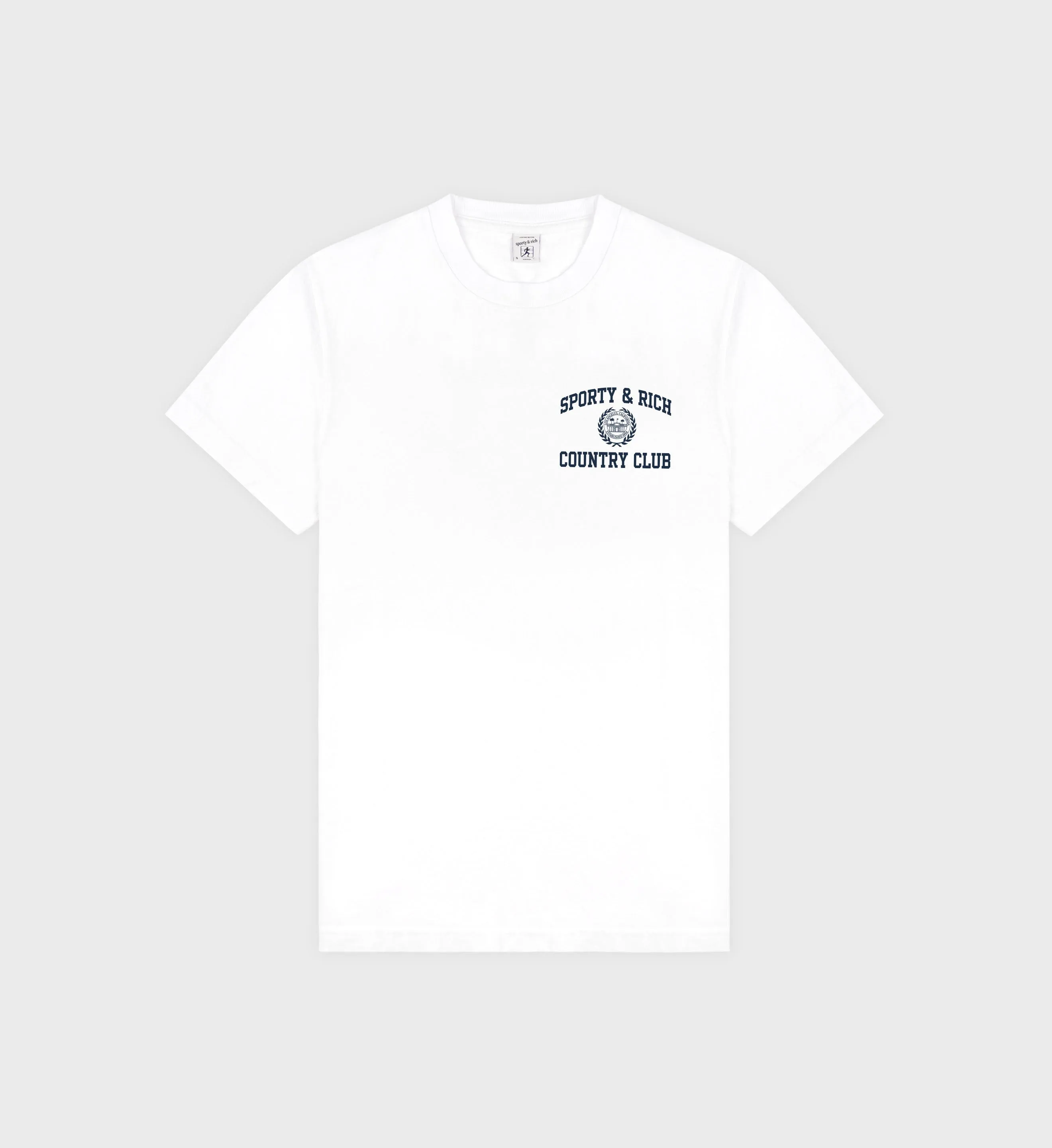 Varsity Crest T-Shirt - White/Navy