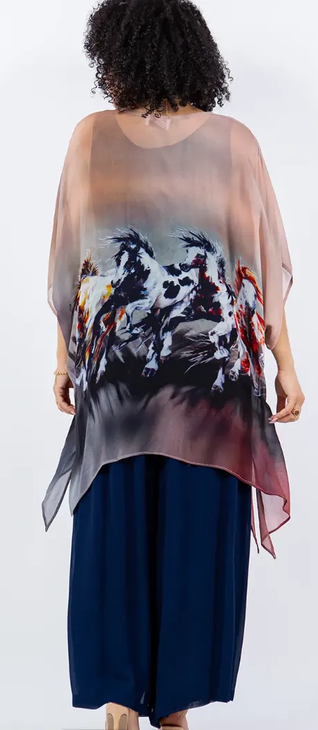 Wild Horses Rolling Stones Boho Hippie Chic SML-6X 