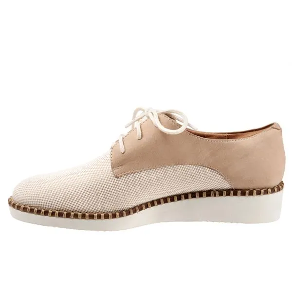 Willis 294 Natural Linen Sand Nubuck Oxford Lace Up Shoes